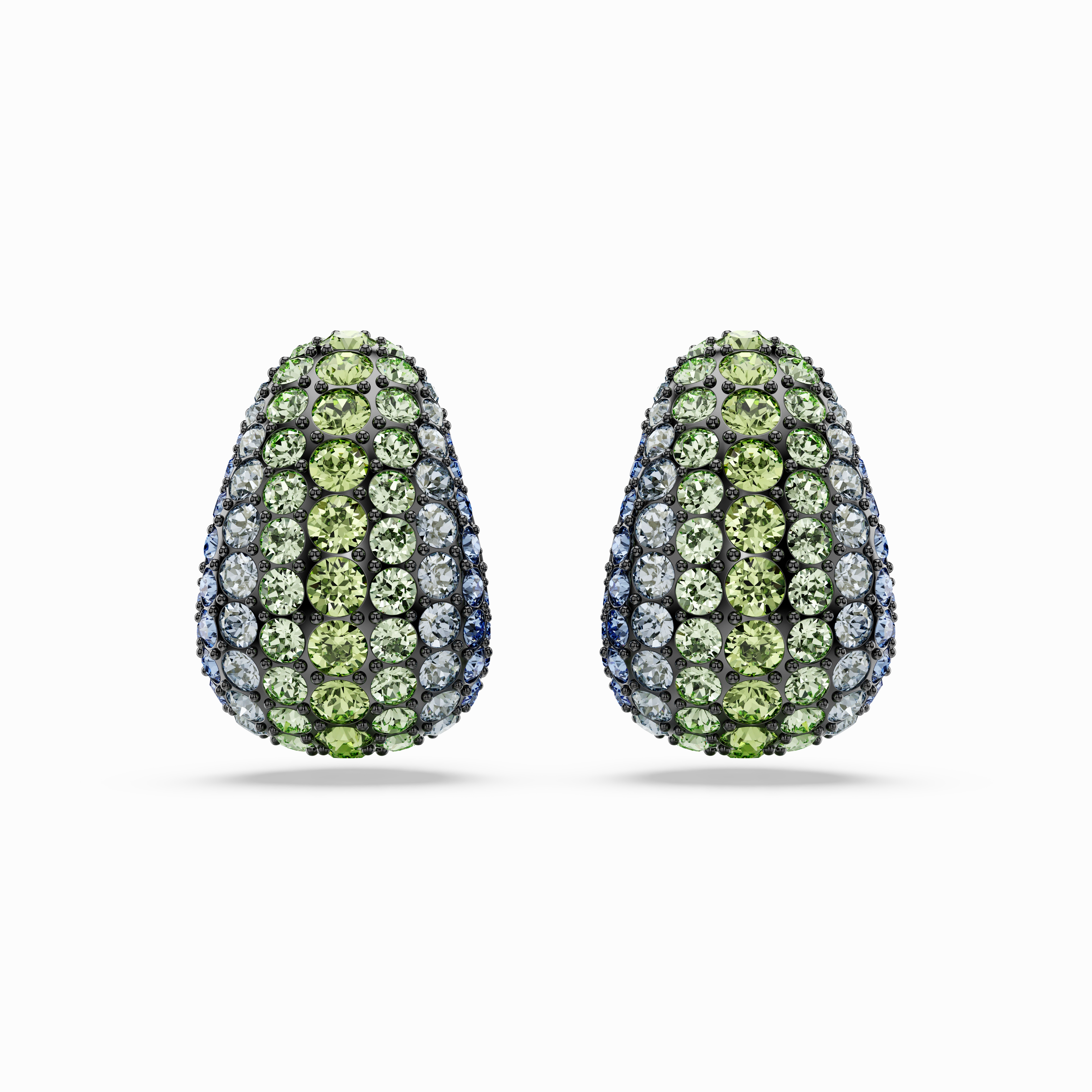 Swarovski Sublima Drop Earrings Round Cut Small Multicolored Ruthenium Plated fashion-jewelry  