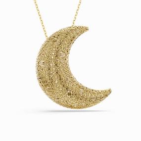 Swarovski Sublima pendant Moon Gold tone Gold-tone plated fashion-jewelry  