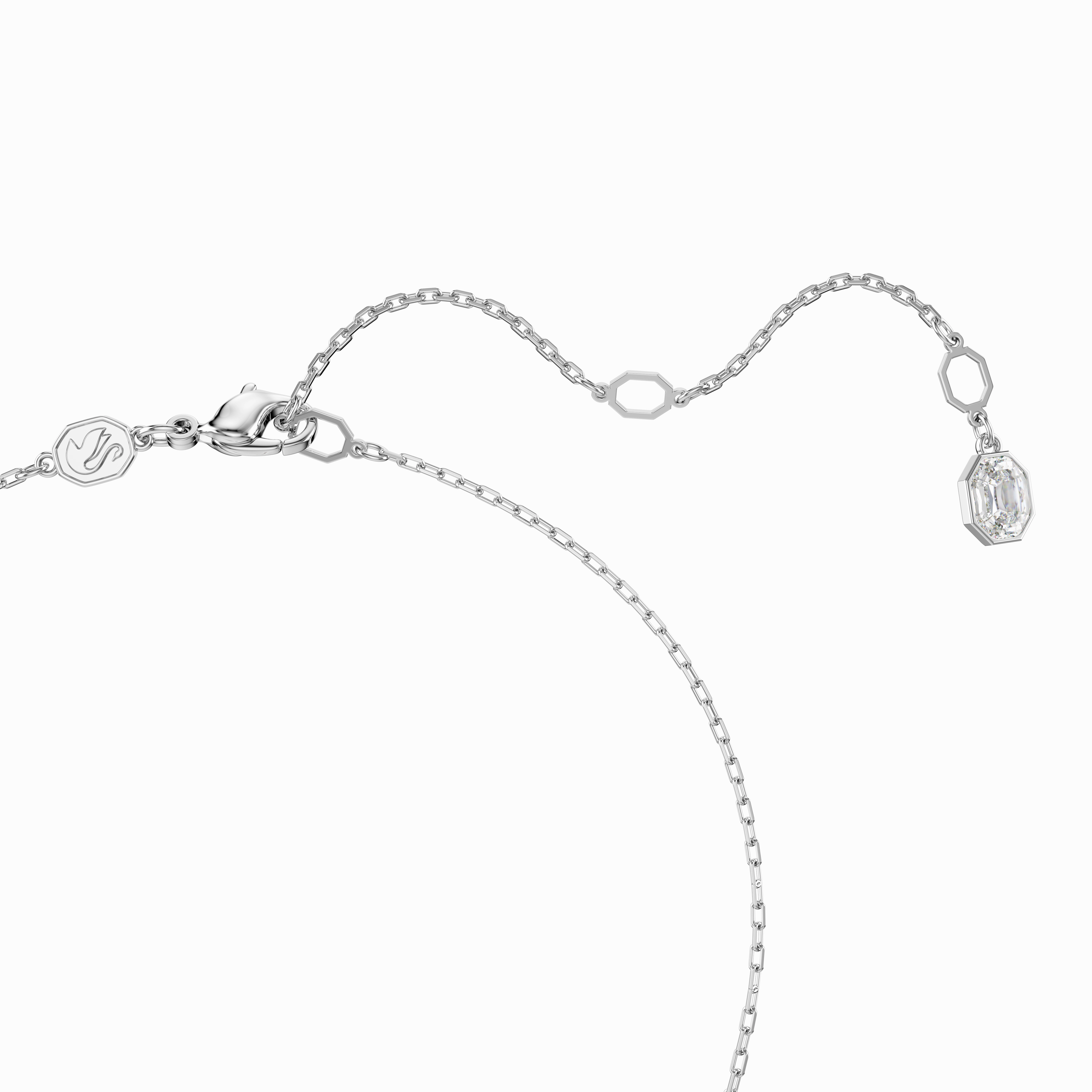 Swarovski Sublima Pendant Round Cut White Rhodium Plated