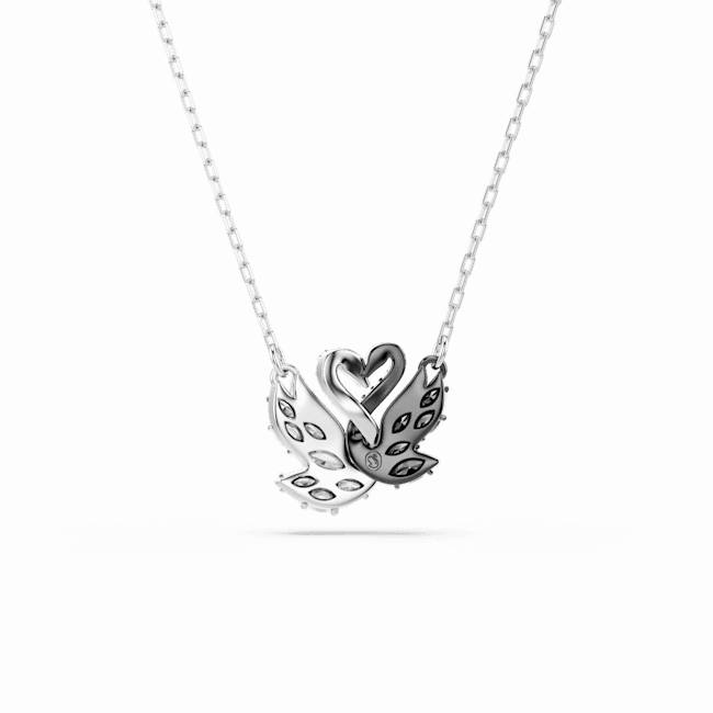Swarovski Swan pendant Swan Black Rhodium plated