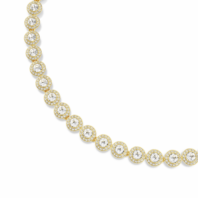 Swarovski Una Angelic Tennis Necklace Round cut White Gold-tone plated