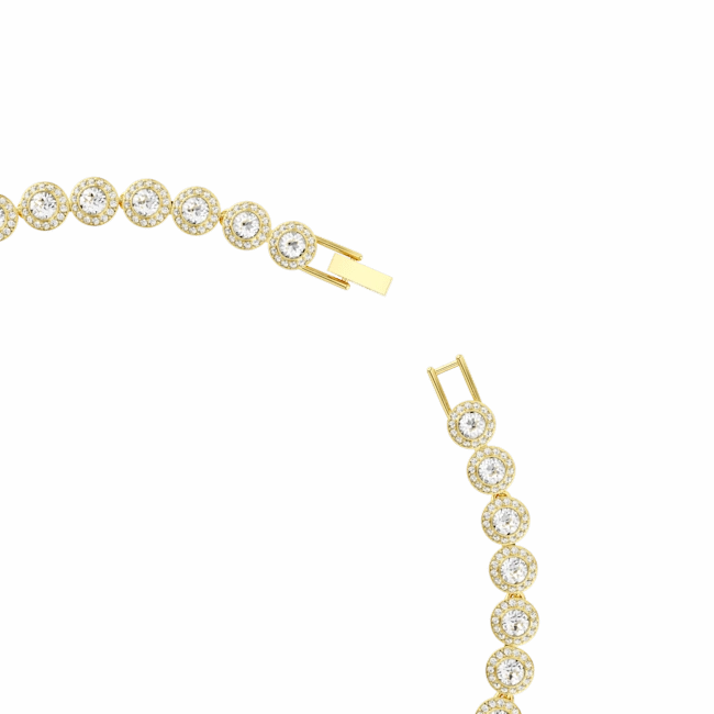 Swarovski Una Angelic Tennis Necklace Round cut White Gold-tone plated
