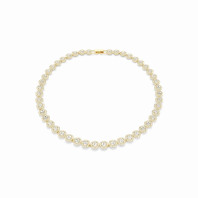 Swarovski Una Angelic Tennis Necklace Round cut White Gold-tone plated fashion-jewelry  