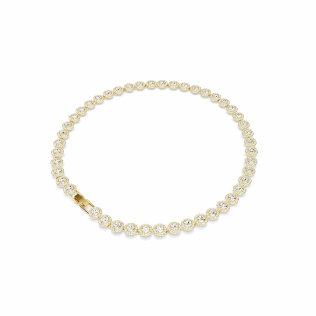 Swarovski Una Angelic Tennis Necklace Round cut White Gold-tone plated