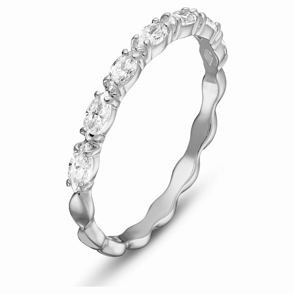 Swarovski Vittore Marquise ring White, Rhodium plated