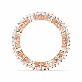 Swarovski Vittore Pear Ring White, Rose-Gold Tone Plated fashion-jewelry  