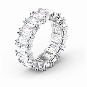 Swarovski Vittore Ring Rectangular Cut White Rhodium plated 50 fashion-jewelry  
