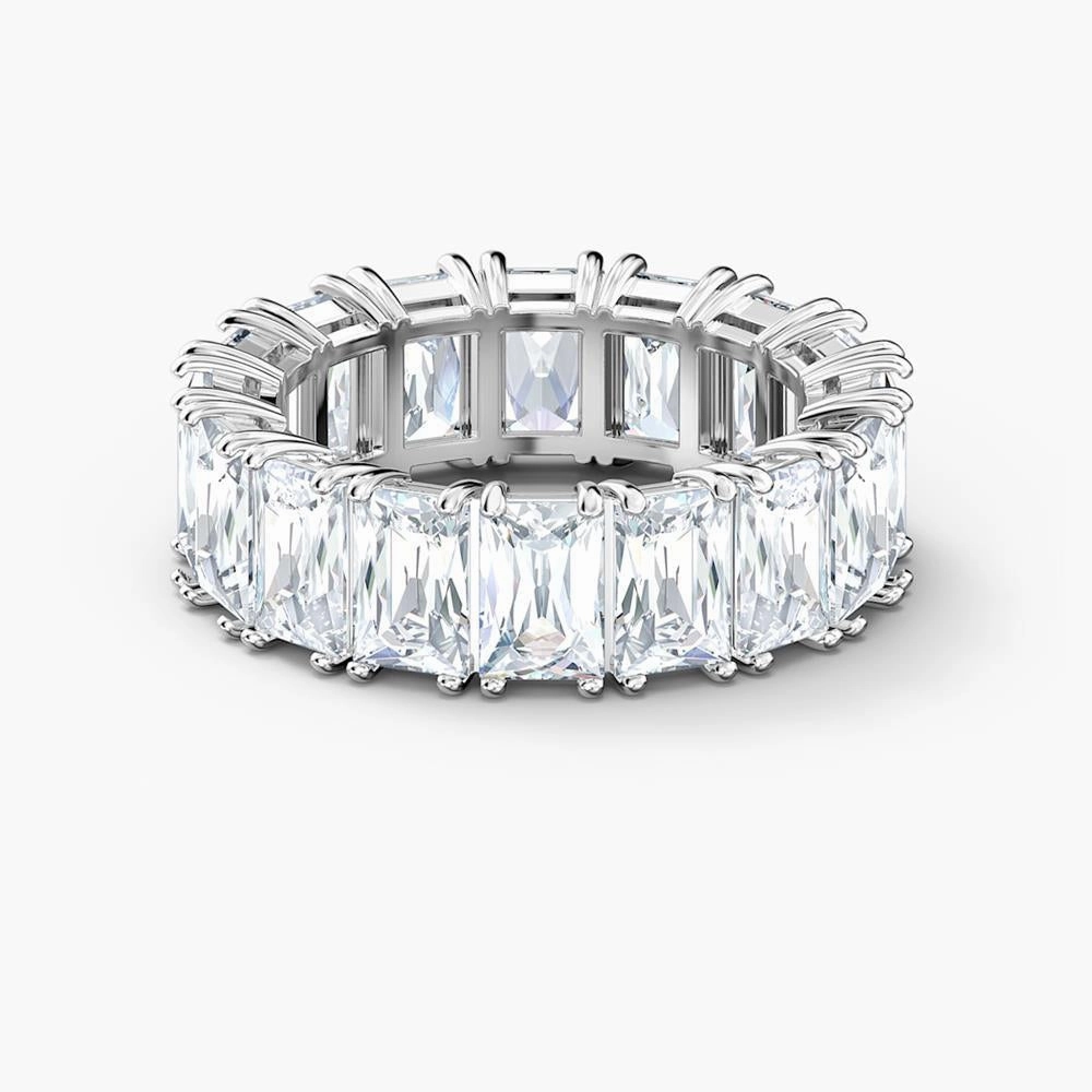 Swarovski Vittore Ring Rectangular Cut White Rhodium plated 60