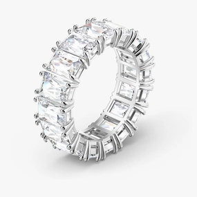 Swarovski Vittore Ring Rectangular Cut White Rhodium plated 60 fashion-jewelry  