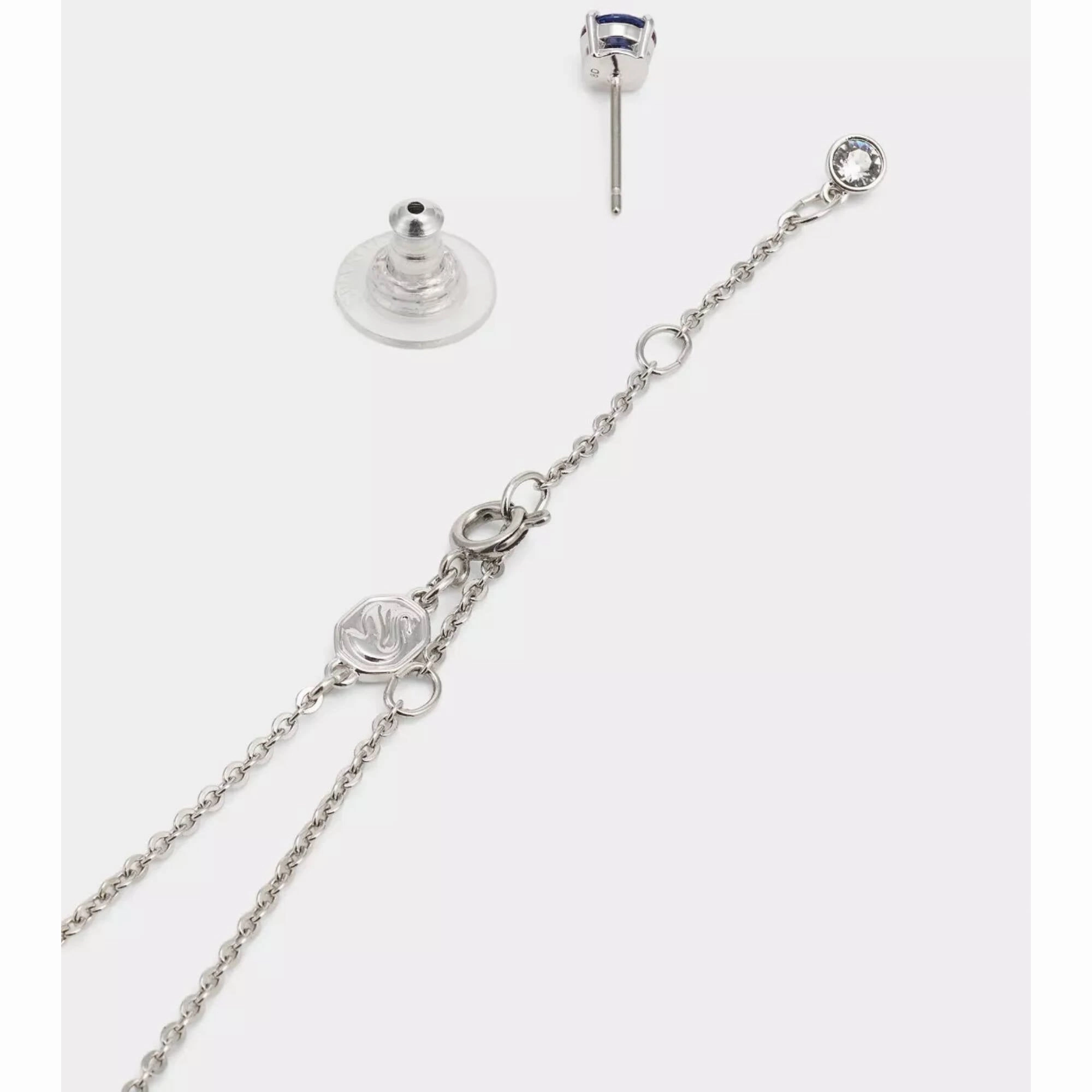 Swarovski Women's Jewelry Set - Stella Blue Star Crystal Rhodium Plated | 5646762