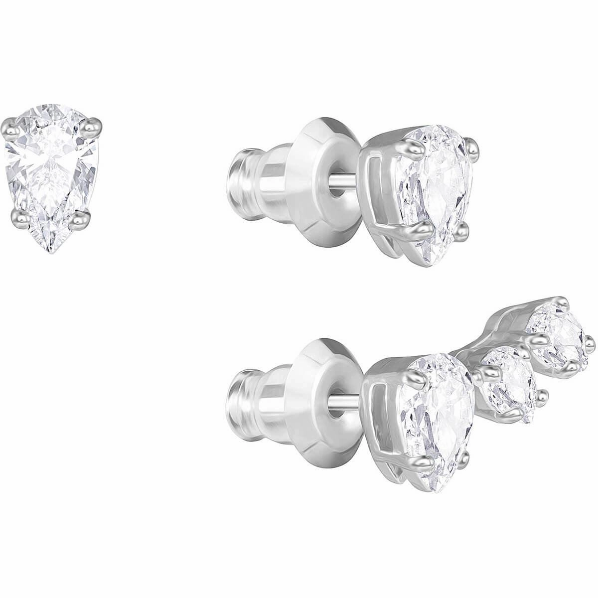 Swarovski Women's Pear Pierced Earring Set - Attract, 3 Piece | 5274076 suit-set  