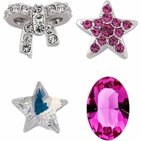 Swarovski Women's Treasure Set - Clear and Fuchsia Crystals Four Piece | 5071287 suit-set  