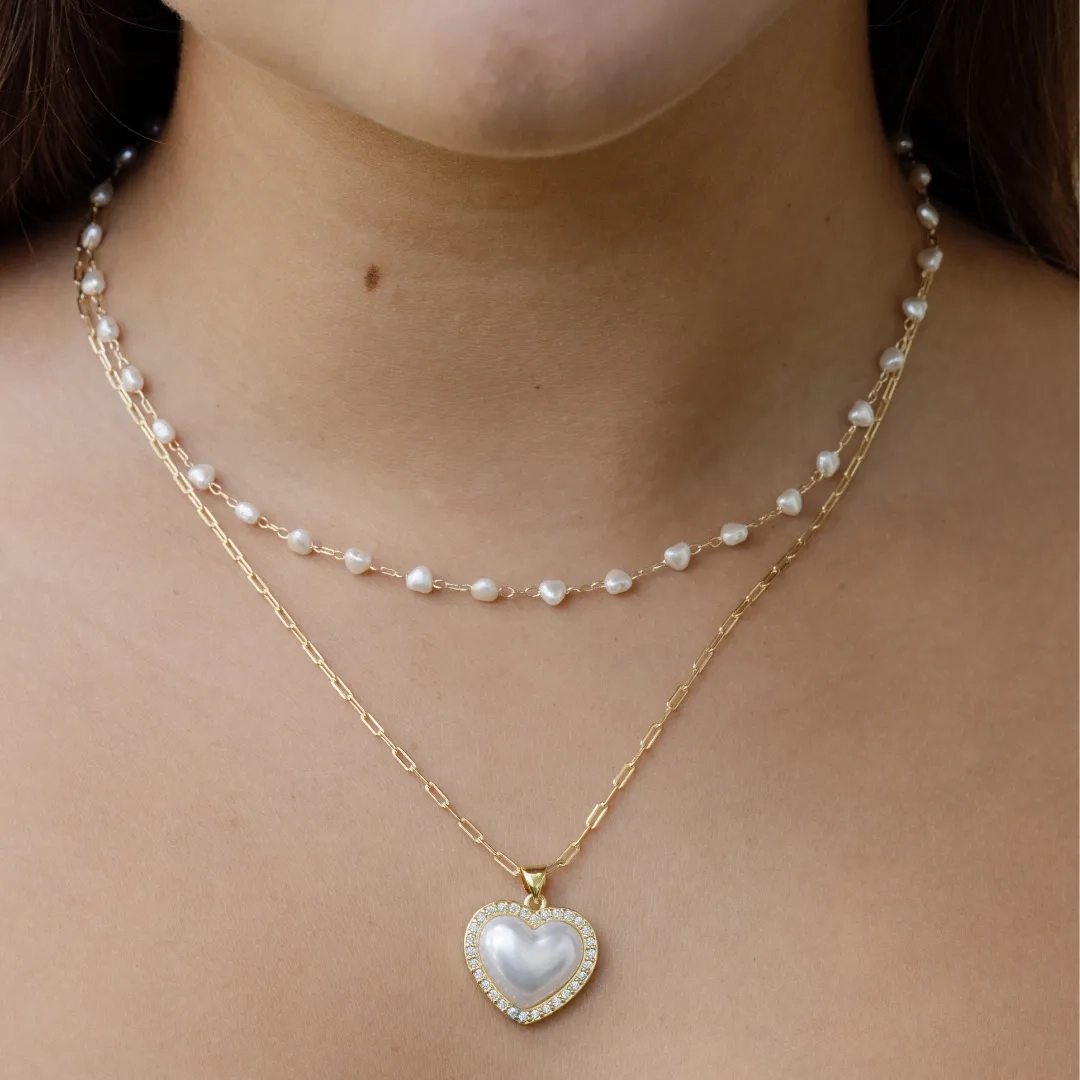 Sweetheart Pearl Necklace