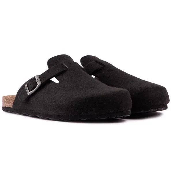 Taro Herren-Sandalen mit Textil-Fußbett | Vegan | Schwarz