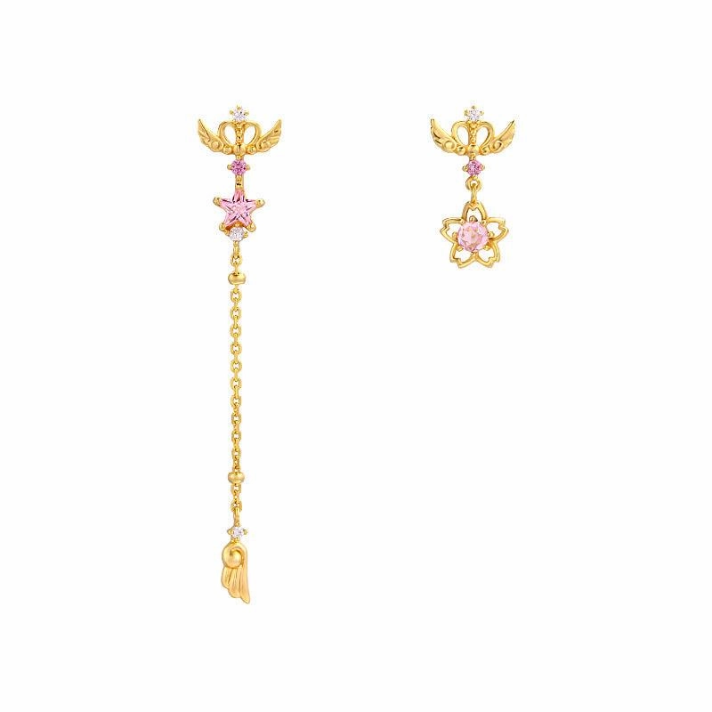 Tassel Magic Wand Asymmetric Earrings