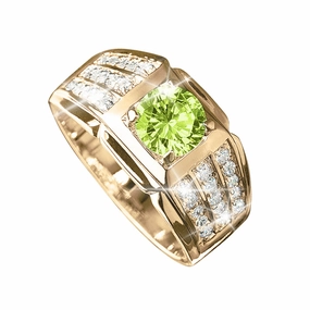 Techmaster Peridot Men's Ring 