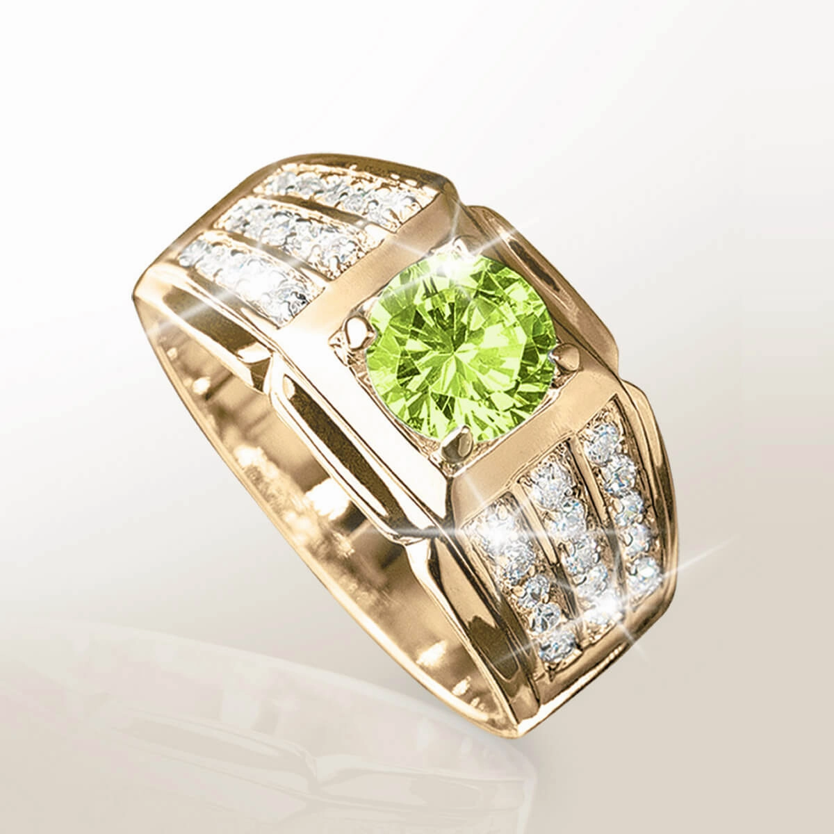 Techmaster Peridot Men's Ring
