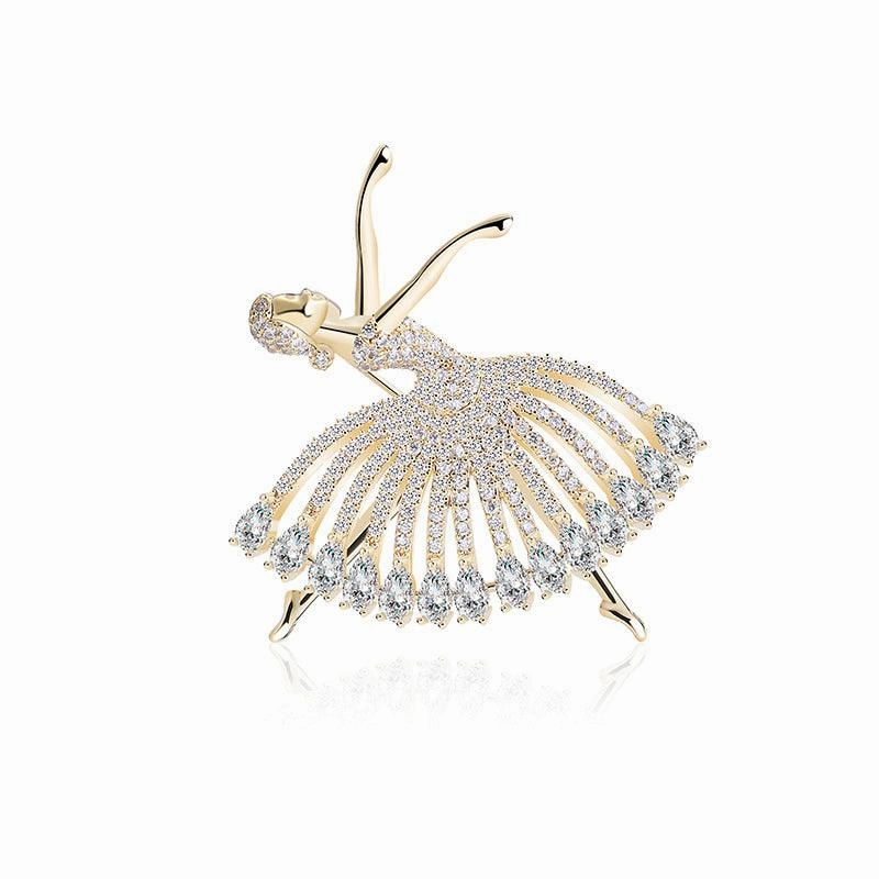 Temperament Personality Zircon Rose Brooch Female