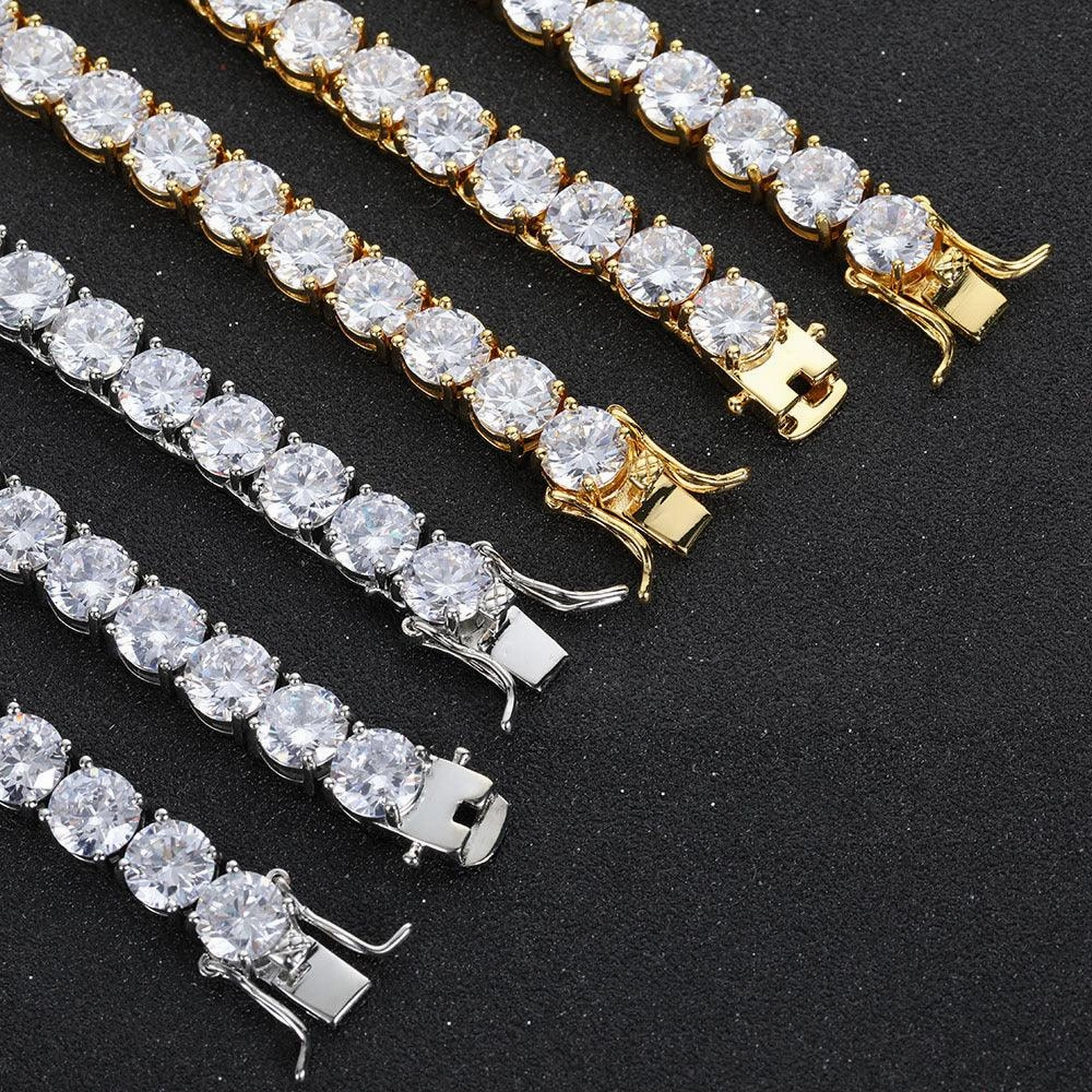 Tennis Necklace 8mm Copper Microinset Zircon Single Row Cuban Chain Accessories