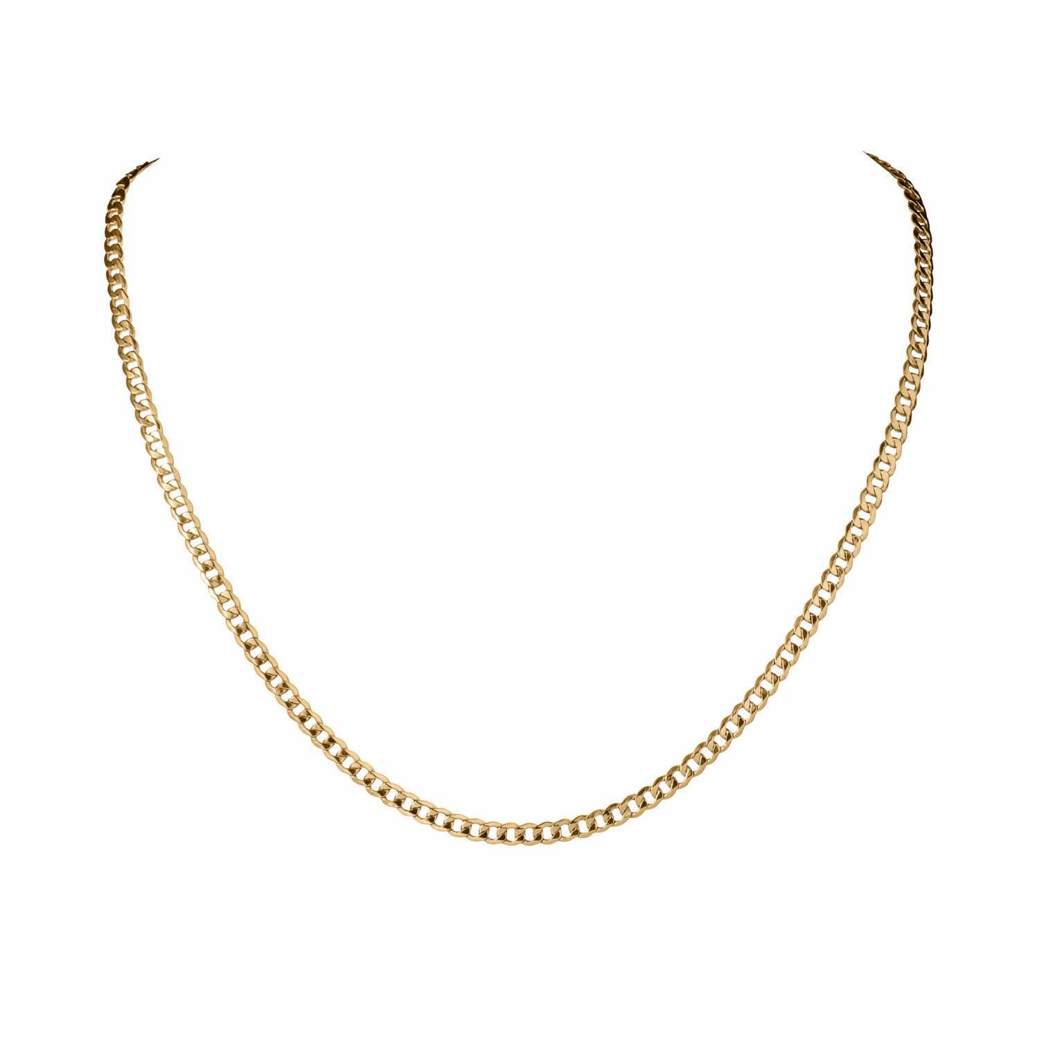 Tesoro Vero Gold Curb Necklace 