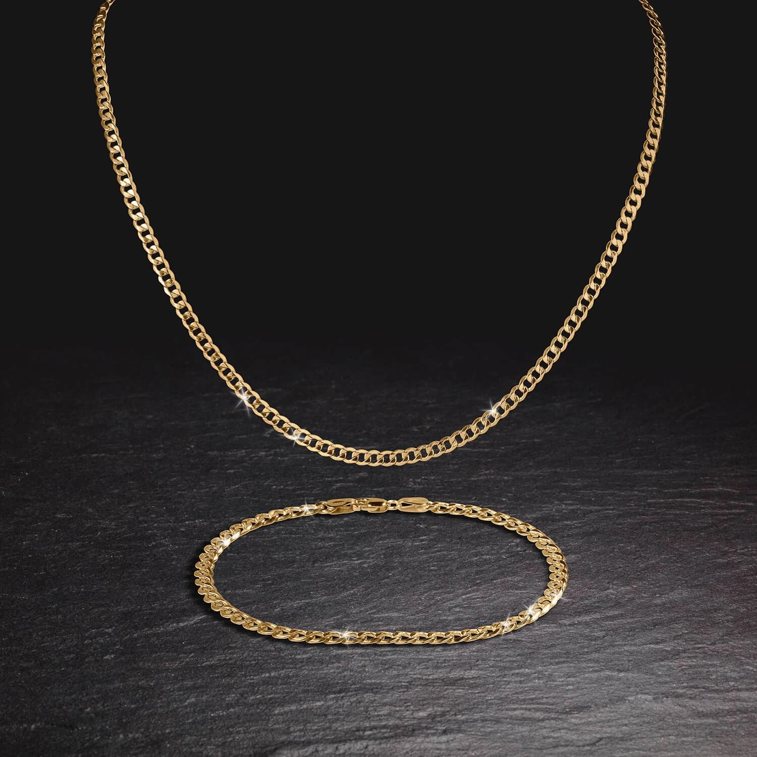 Tesoro Vero Gold Curb Necklace