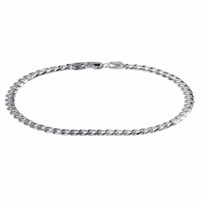 Tesoro Vero Silver Curb Bracelet 