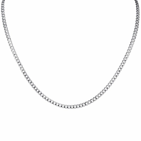 Tesoro Vero Silver Curb Necklace 