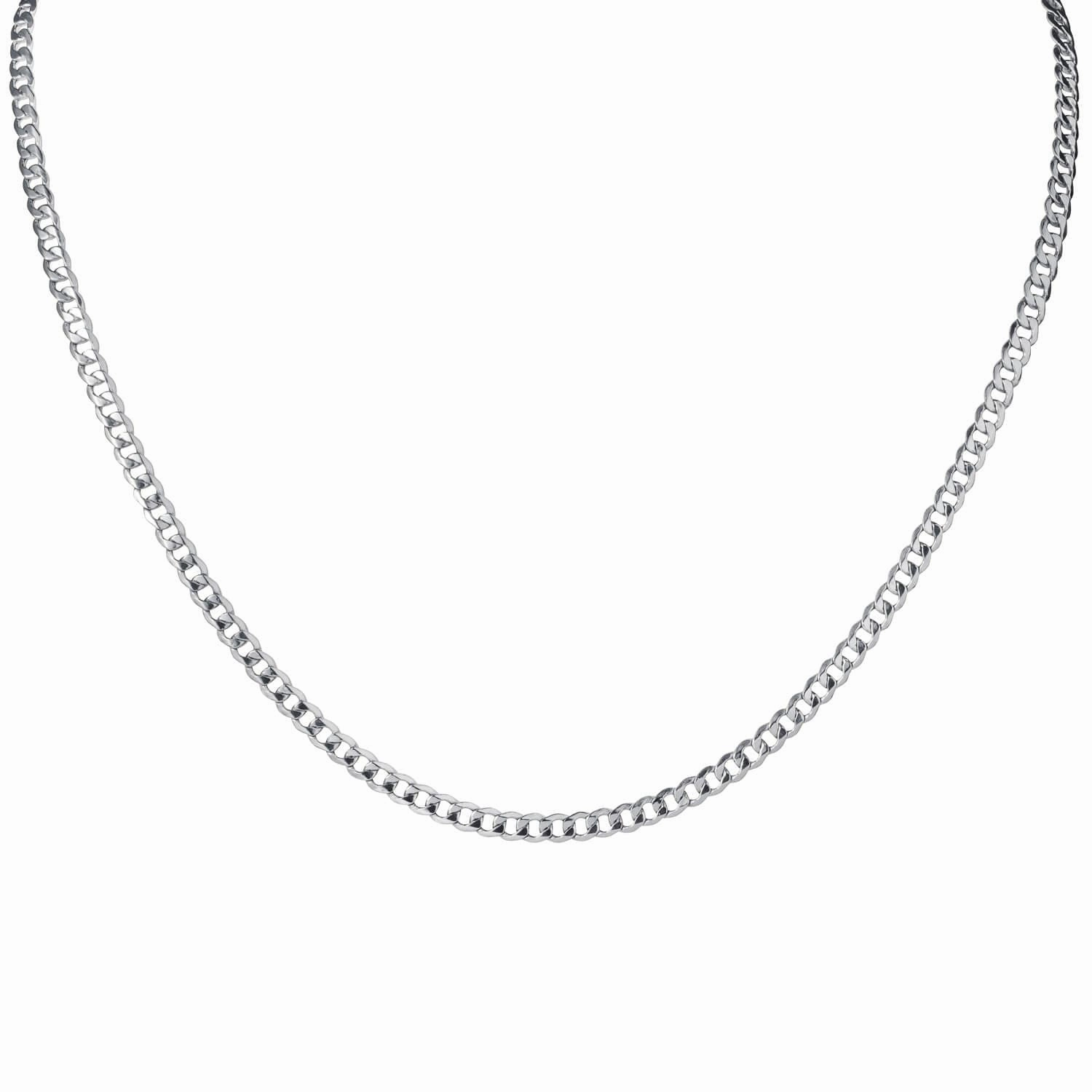 Tesoro Vero Silver Curb Necklace 
