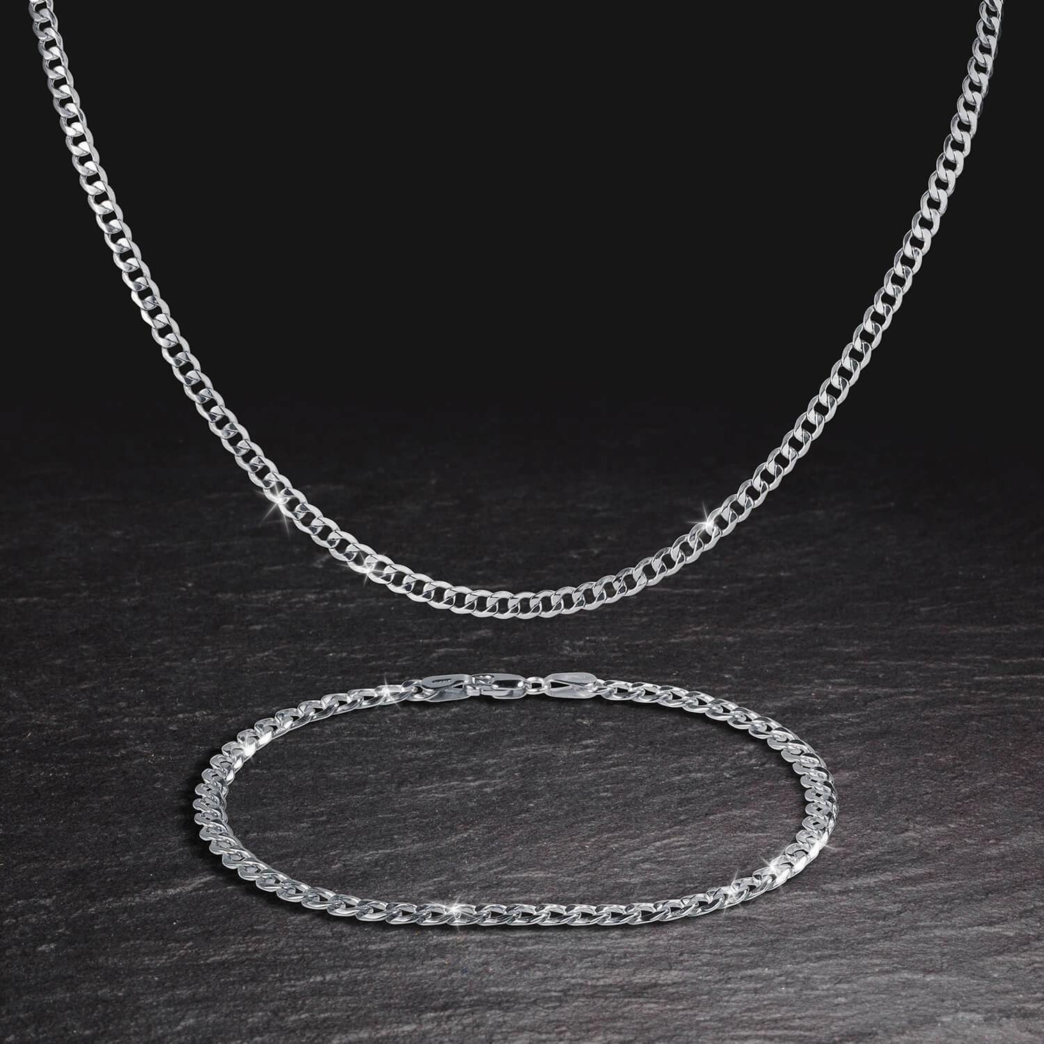 Tesoro Vero Silver Curb Necklace
