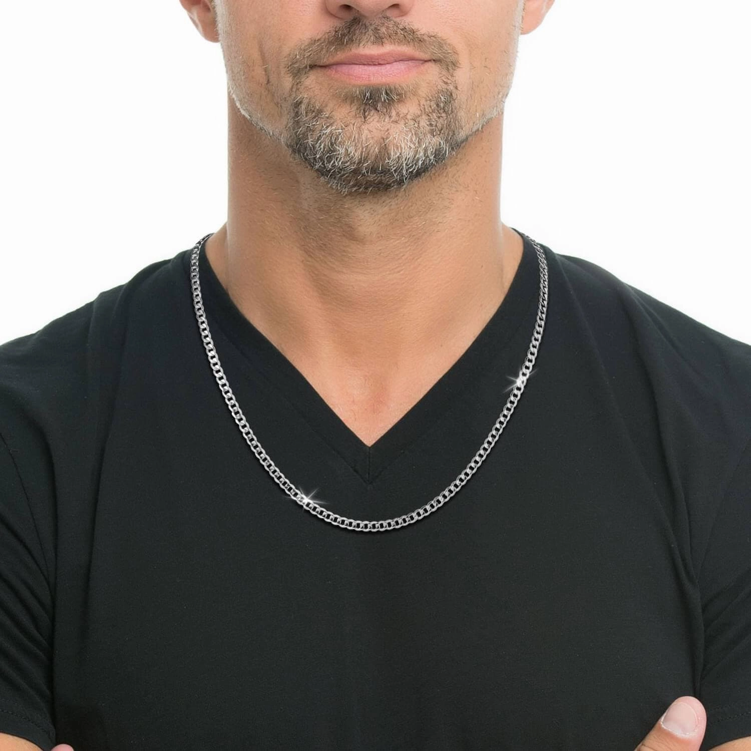 Tesoro Vero Silver Curb Necklace