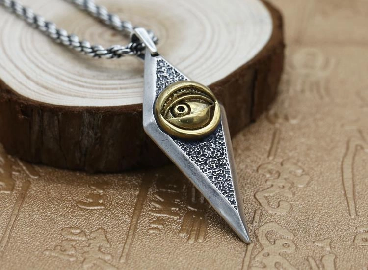 Thai Silver Retro Trendy Personality Necklace Pendant