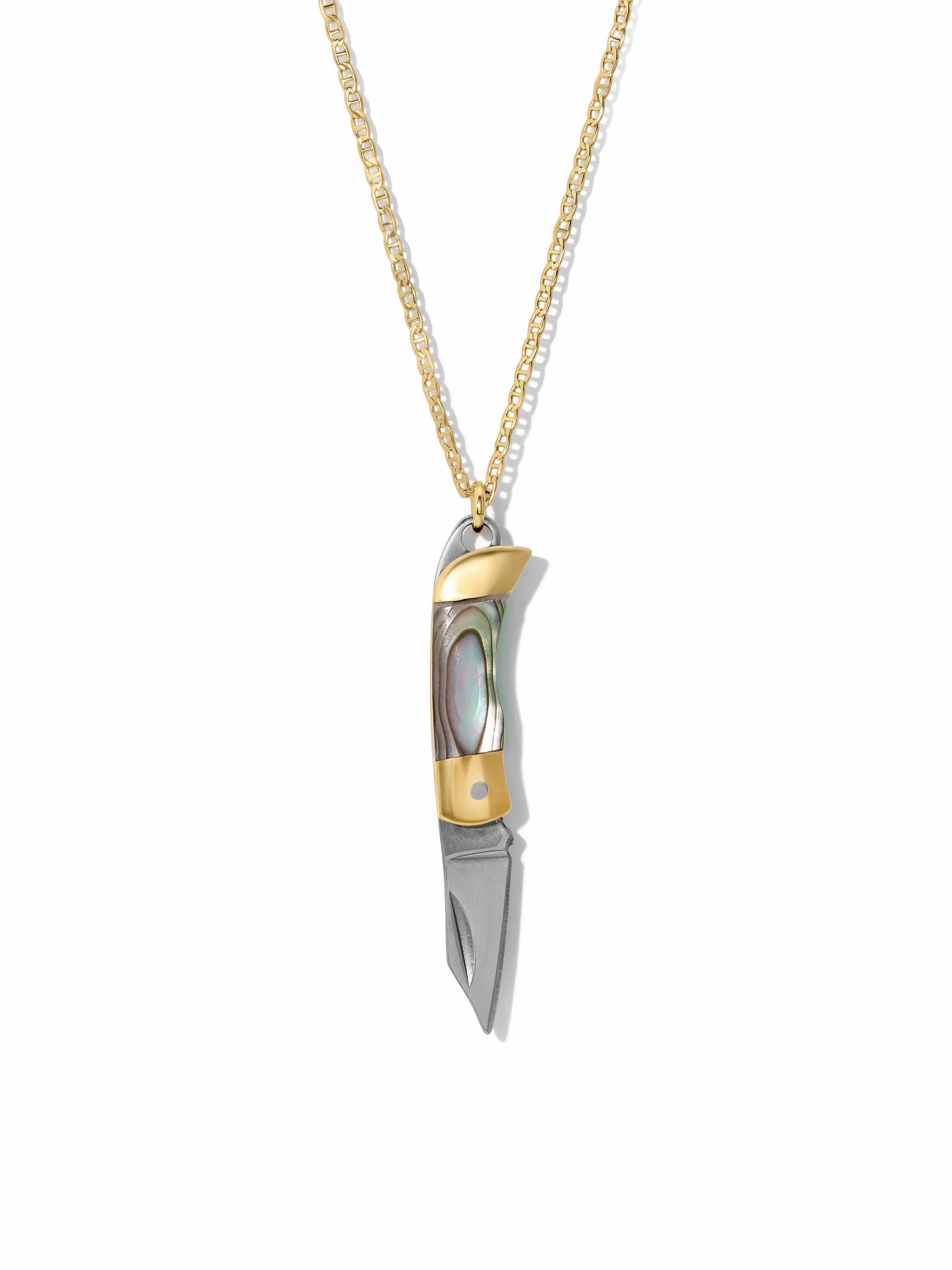 The Pocket Knife Necklace - Abalone