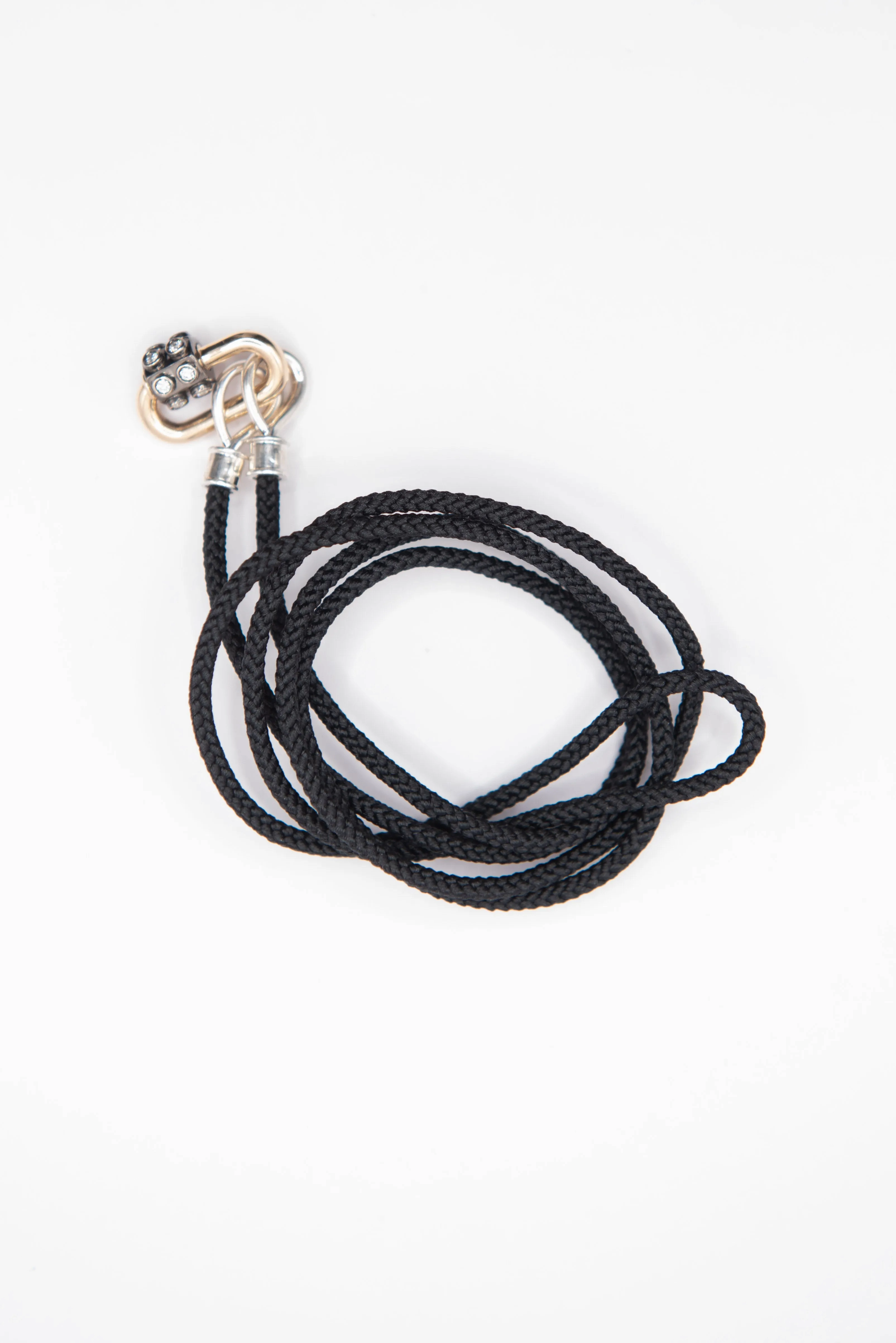 The String Project Necklace - 32&quot;, Silver - Black
