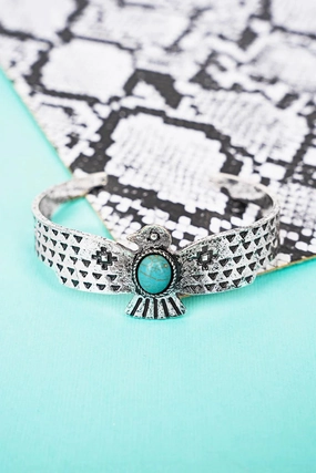Thunderbird Adjustable Cuff Bracelet texture-rose-gold  