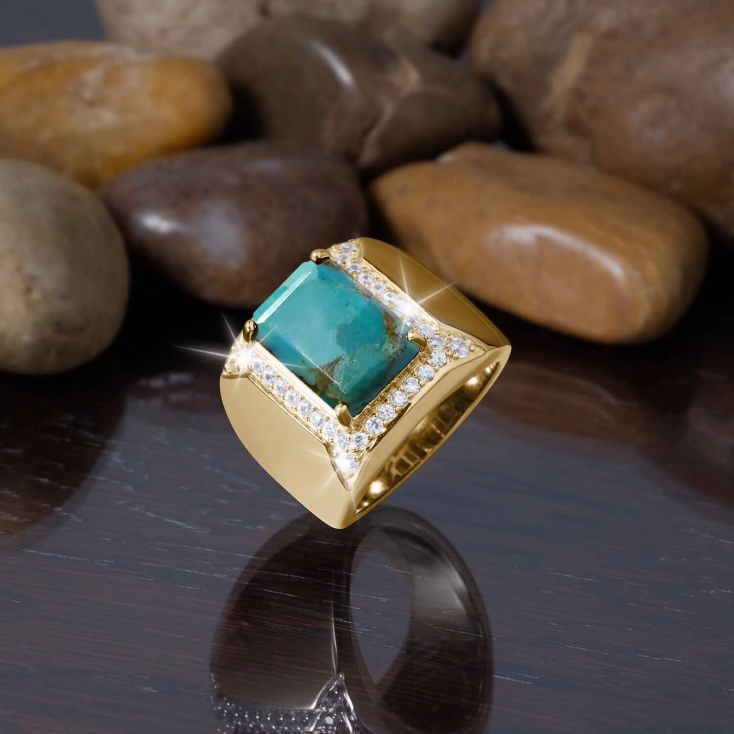 Tidal Turquoise Men's Ring