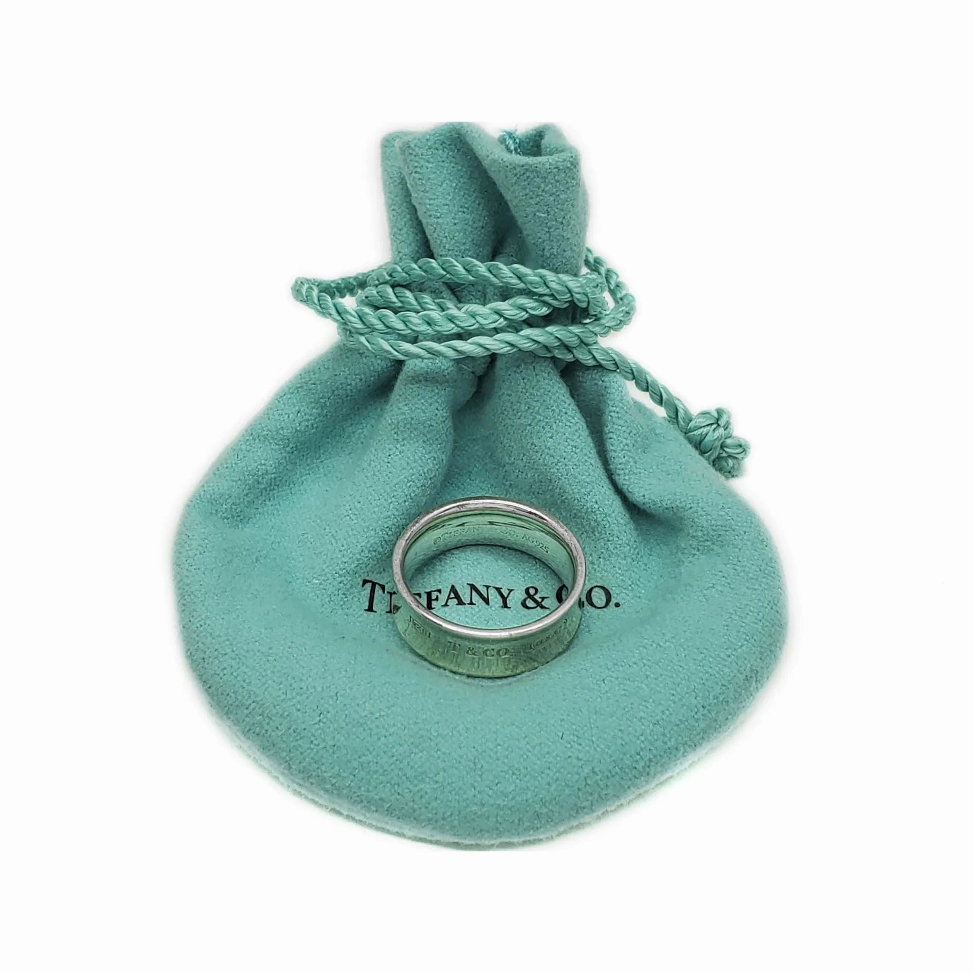 Tiffany &amp; Co 1837 Medium Band Ring Sterling Silver Size 7.25