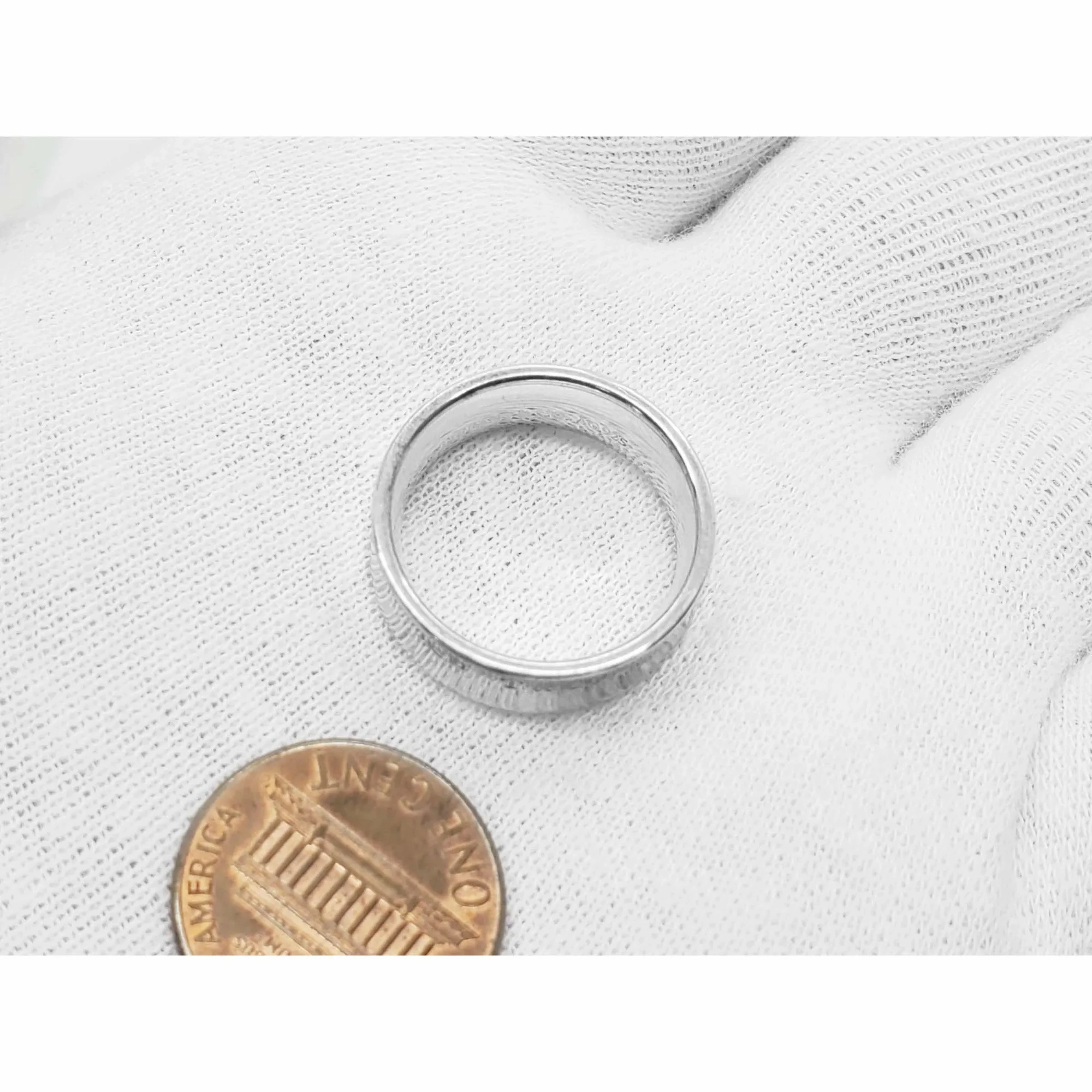 Tiffany &amp; Co 1837 Medium Band Ring Sterling Silver Size 7.25