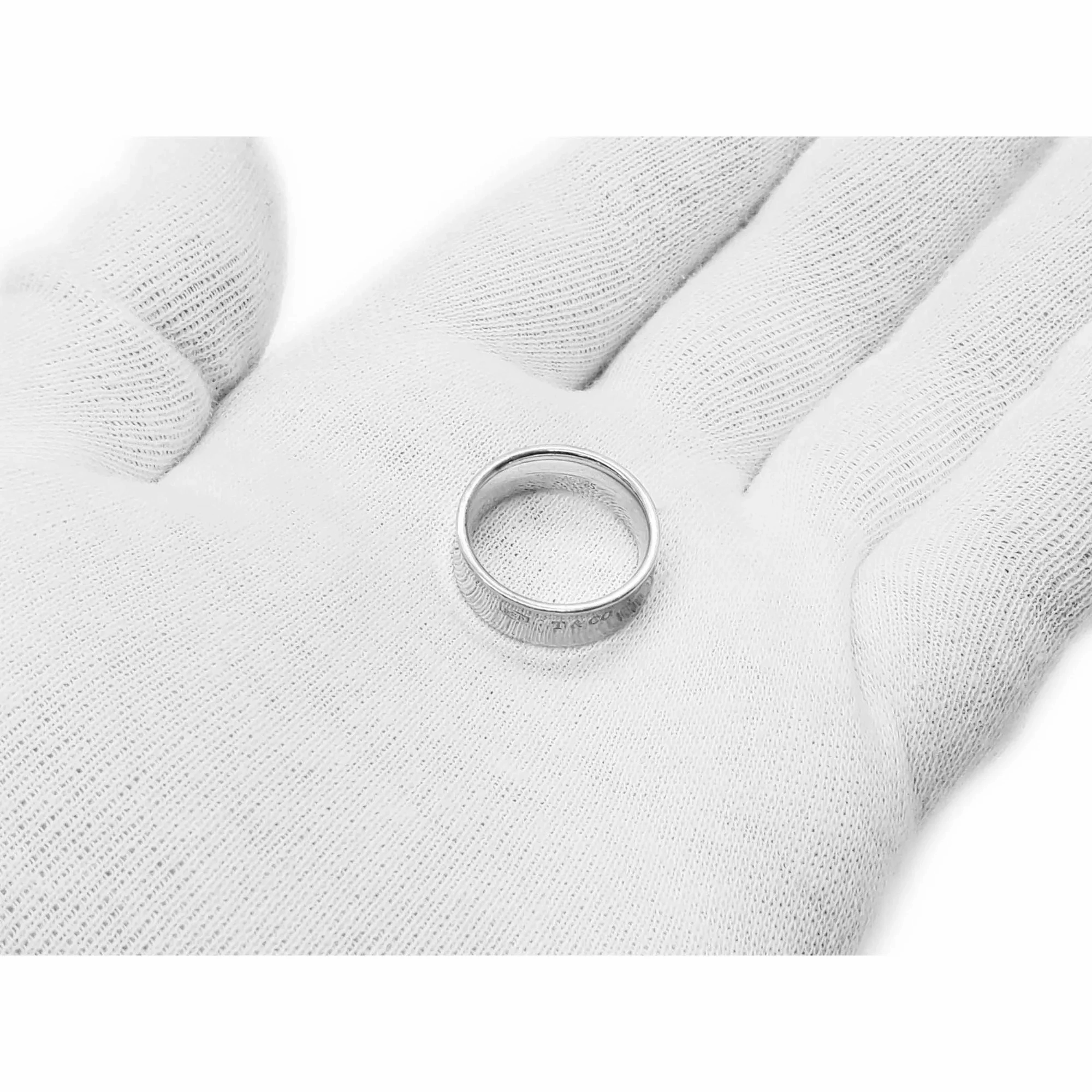 Tiffany &amp; Co 1837 Medium Band Ring Sterling Silver Size 7.25