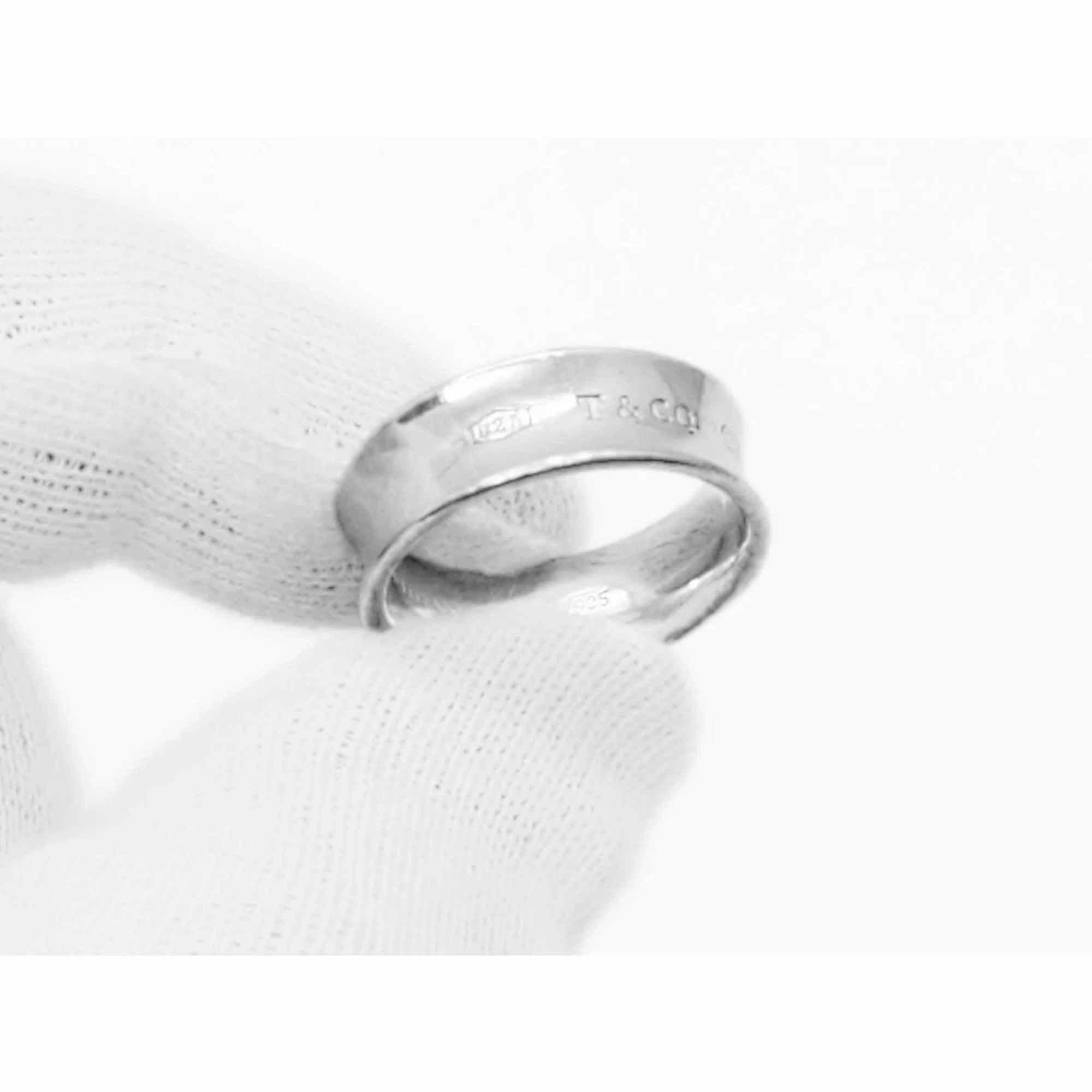 Tiffany &amp; Co 1837 Medium Band Ring Sterling Silver Size 7.25