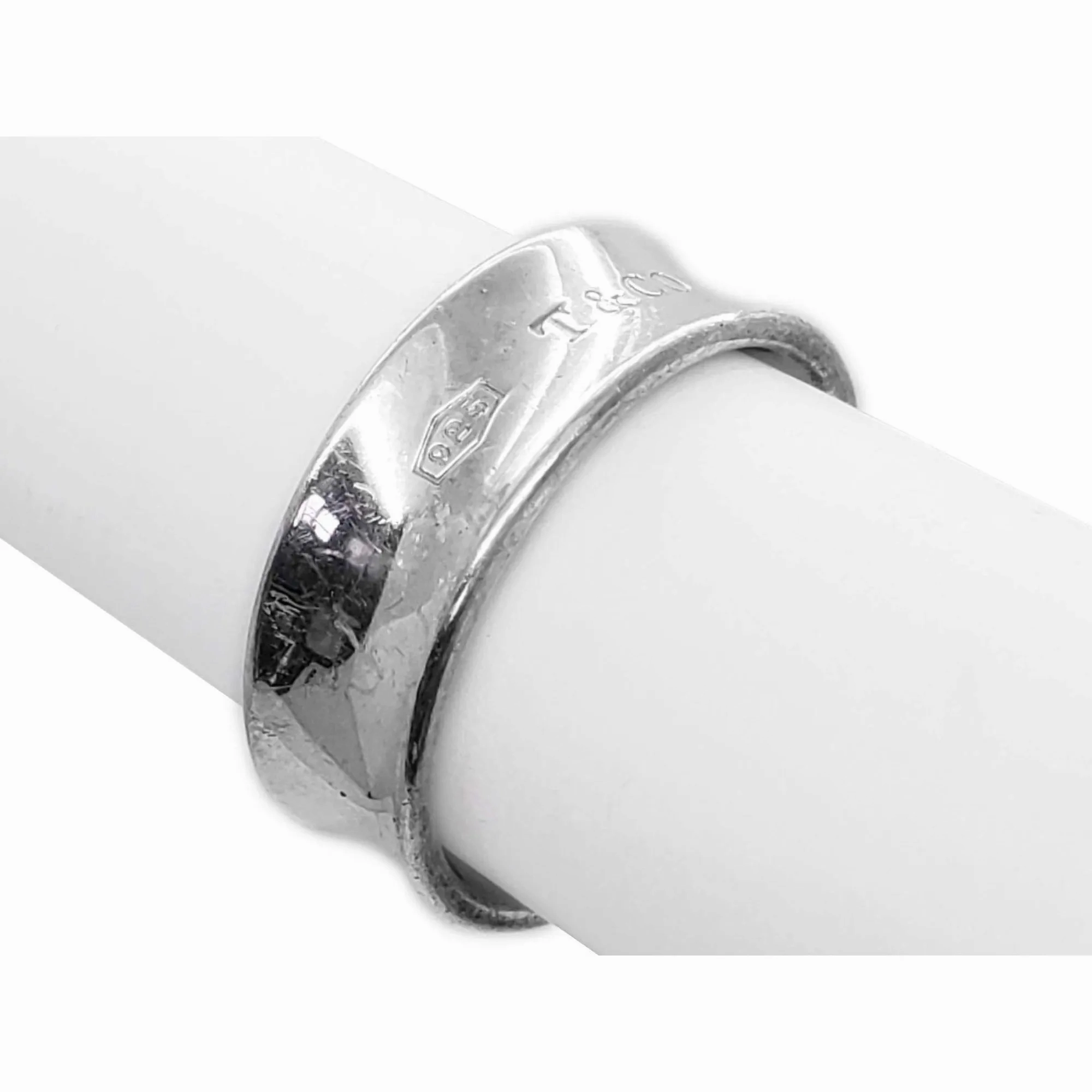 Tiffany &amp; Co 1837 Medium Band Ring Sterling Silver Size 7.25