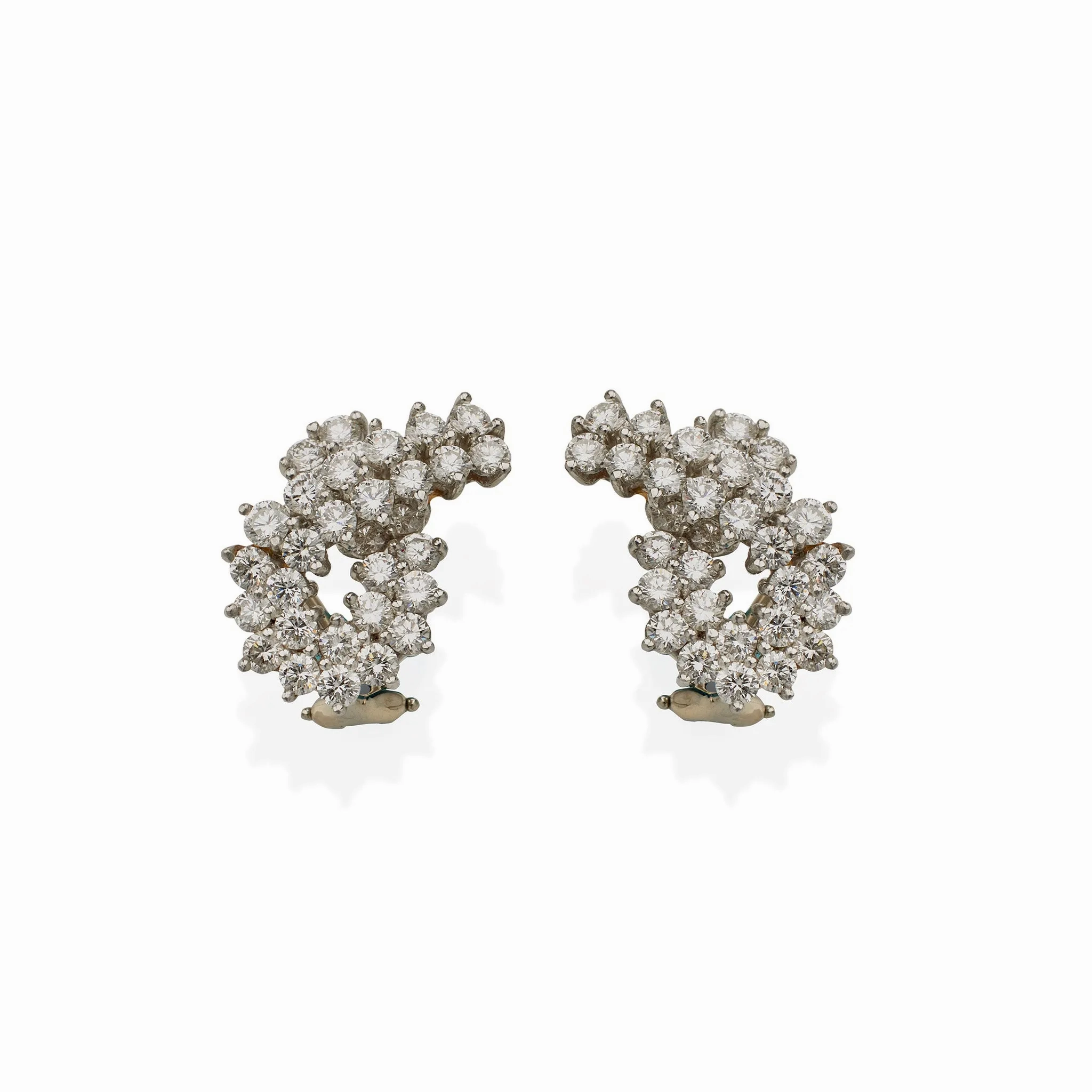 Tiffany &amp; Co. &quot;Diamonds of Tiffany&quot; Platinum and Diamond &quot;Loop&quot; Earrings