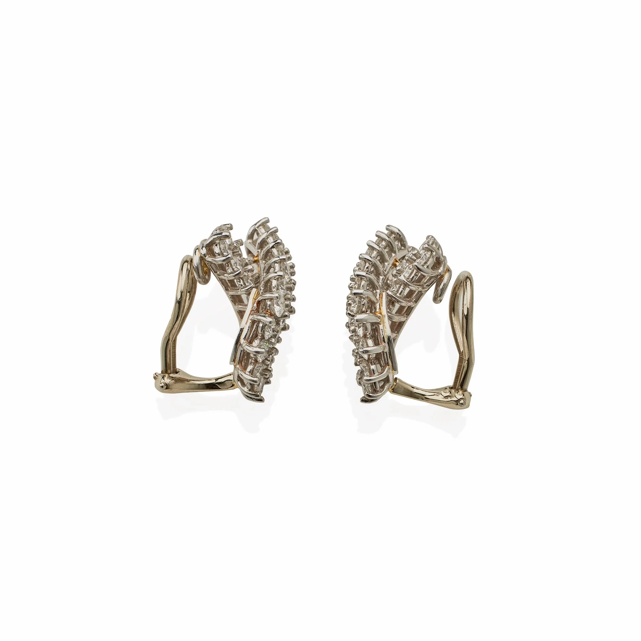 Tiffany &amp; Co. &quot;Diamonds of Tiffany&quot; Platinum and Diamond &quot;Loop&quot; Earrings