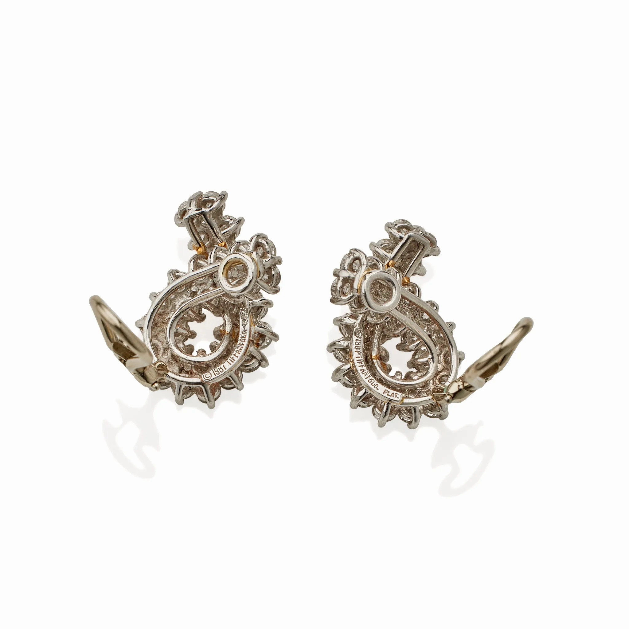 Tiffany &amp; Co. &quot;Diamonds of Tiffany&quot; Platinum and Diamond &quot;Loop&quot; Earrings