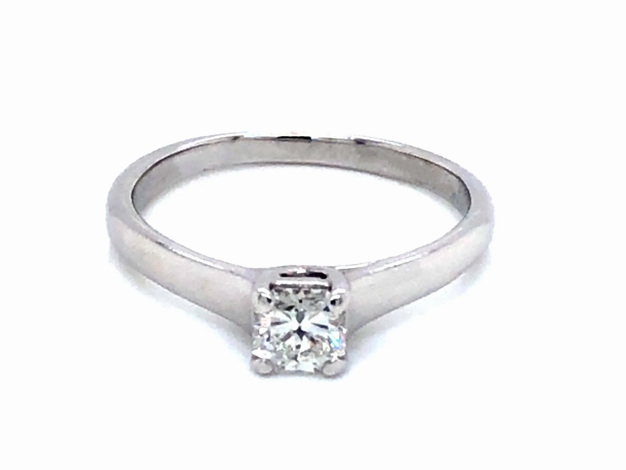 Tiffany &amp; Co. Lucida Diamond Engagement Ring Set in Platinum, H VVS2 0.30 ct