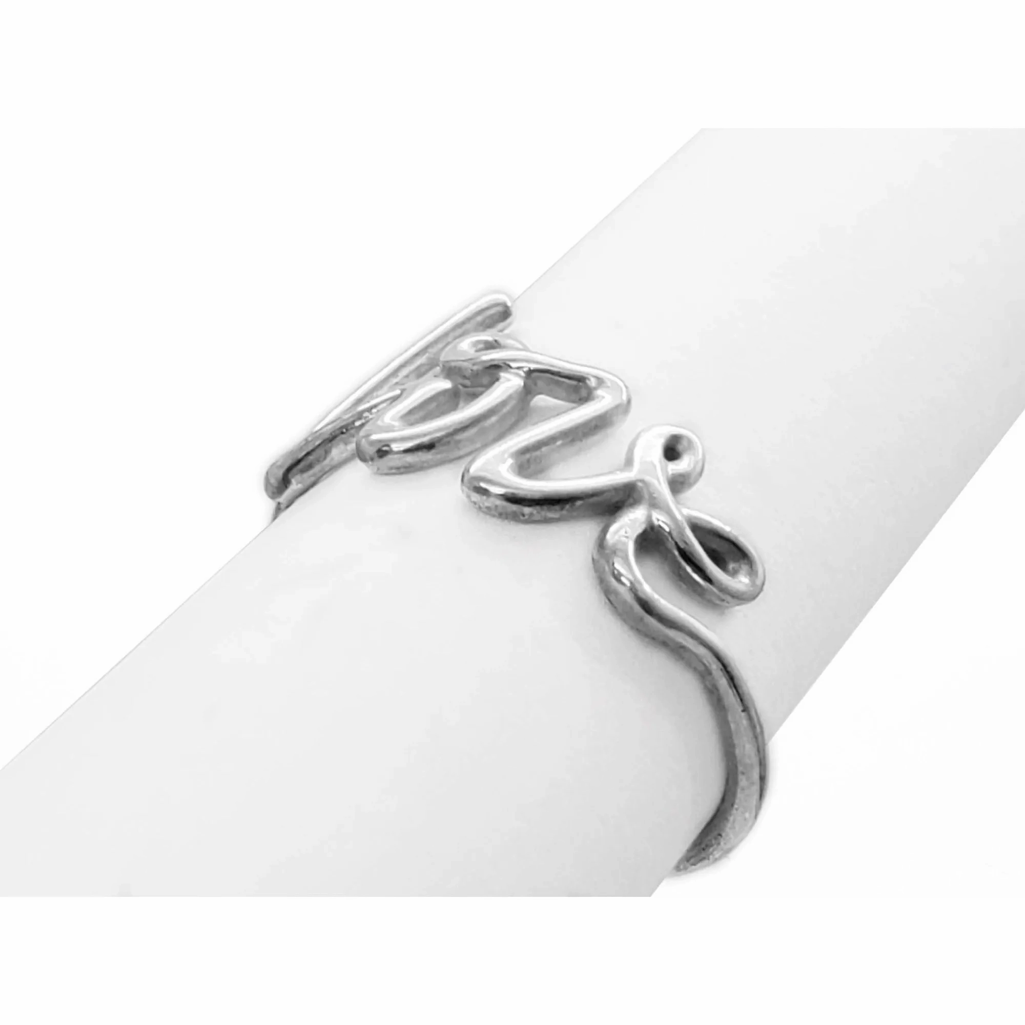 Tiffany &amp; Co Paloma Picasso Small Type Love Ring Sterling Silver Size 8