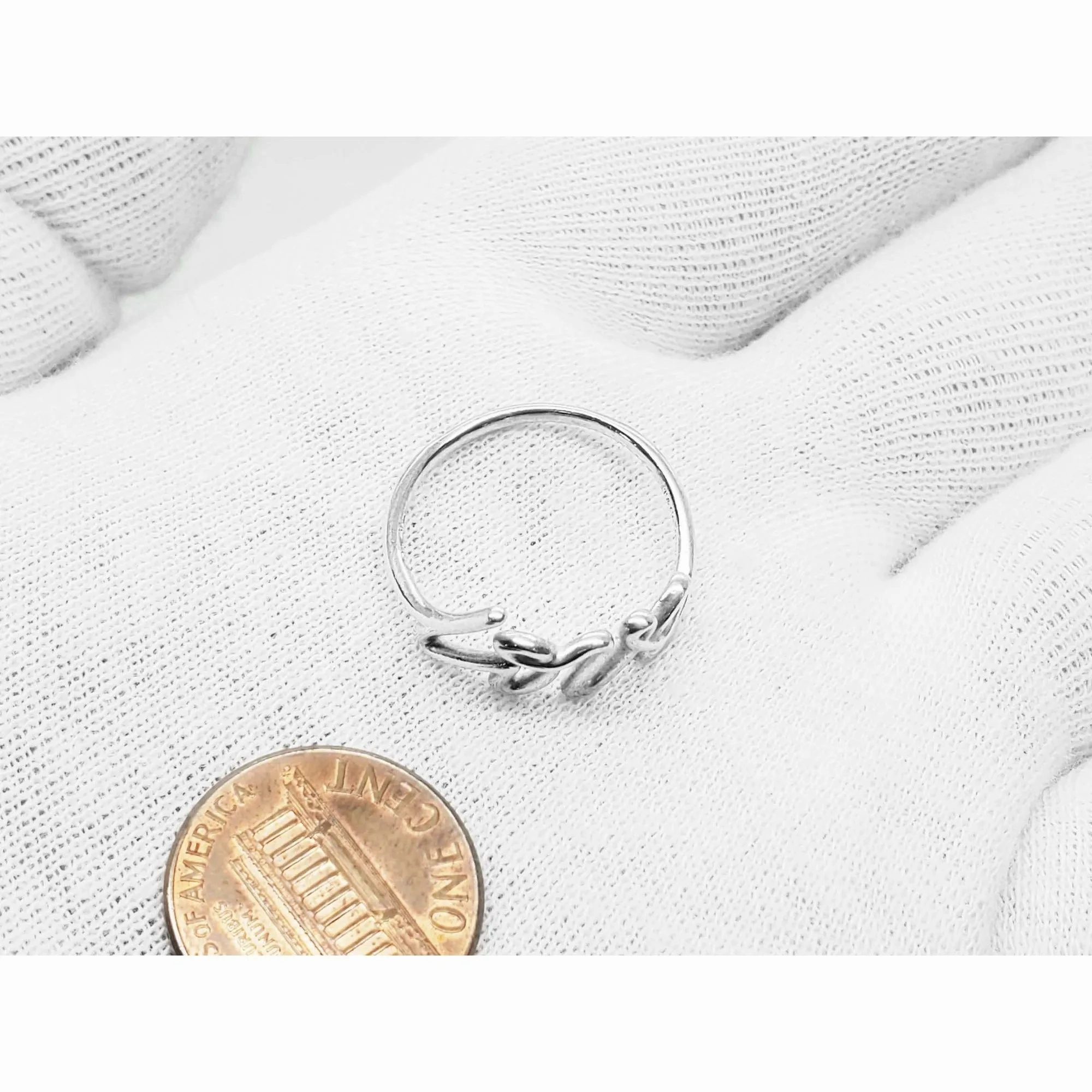 Tiffany &amp; Co Paloma Picasso Small Type Love Ring Sterling Silver Size 8