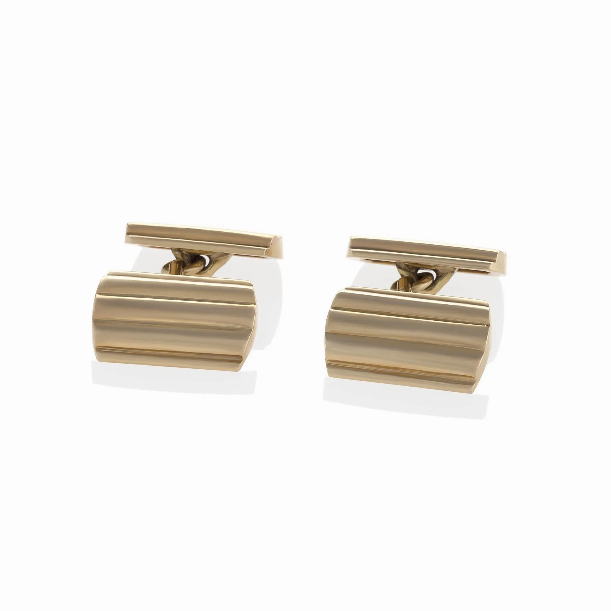 Tiffany &amp; Co. Ribbed Gold Cuff Links