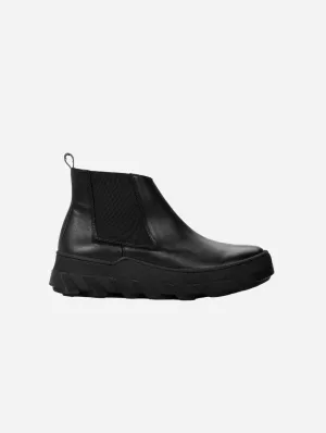Tiger Damen Chelsea-Stiefel aus veganem Kornleder | Schwarz