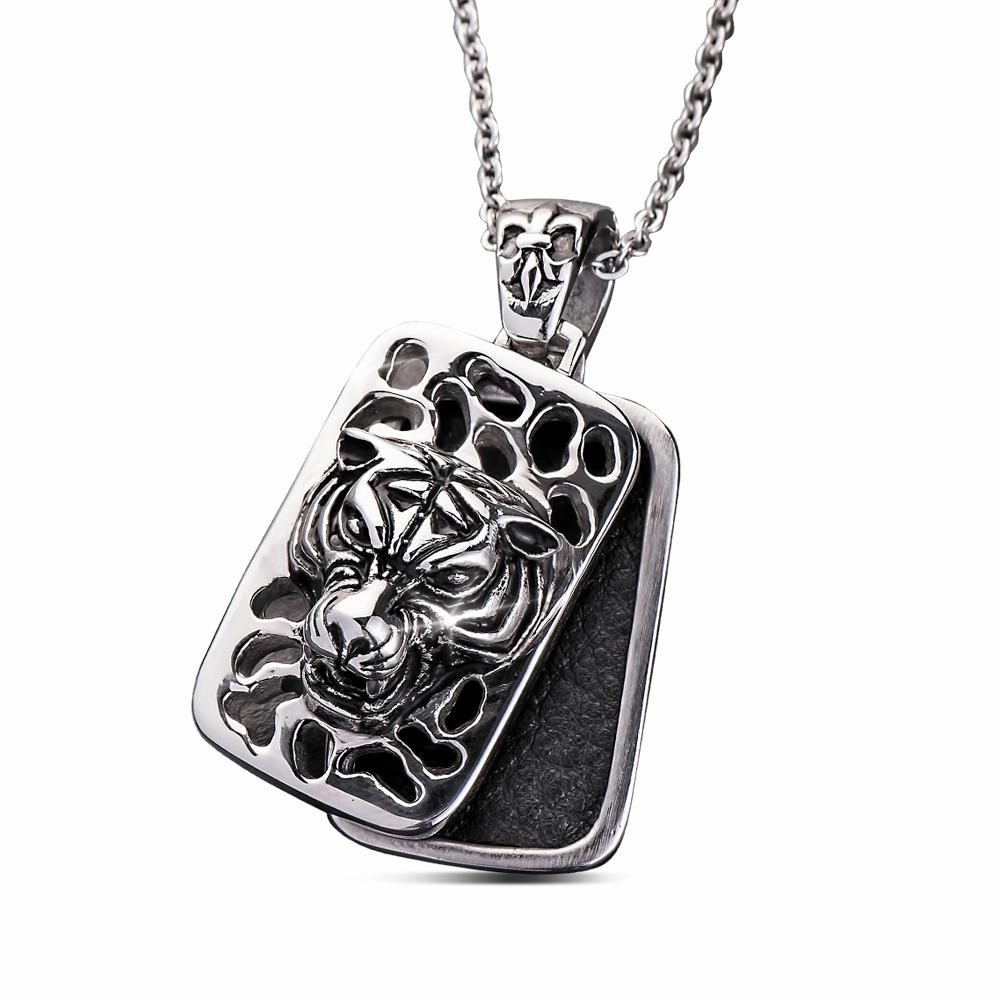 Tiger Dog Tag Pendant 