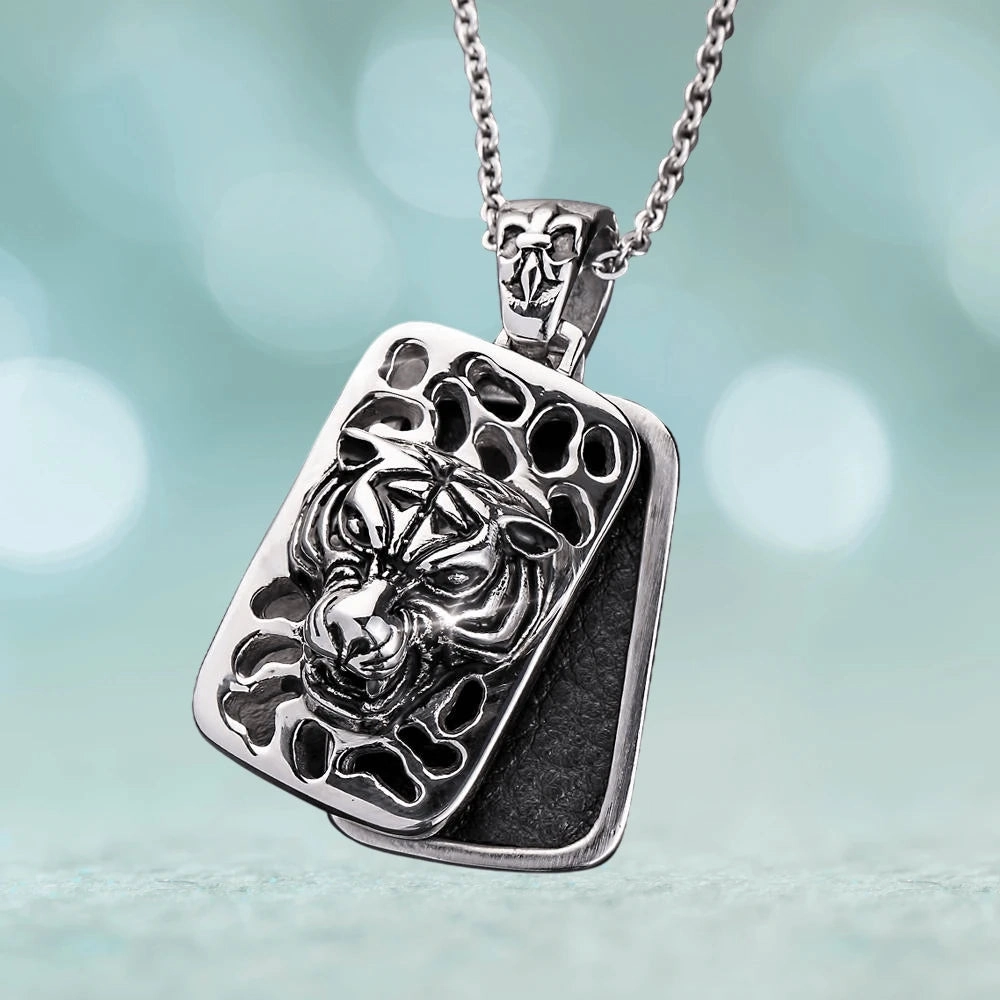 Tiger Dog Tag Pendant